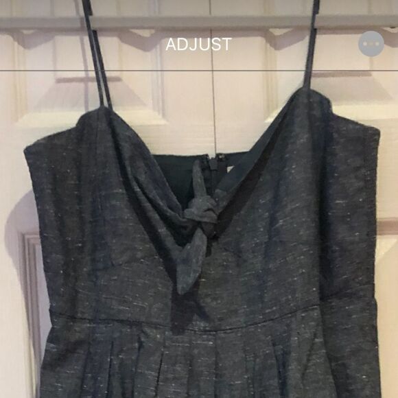 Madewell Chambray spaghetti straps tie front cutout dress size 2 - Picture 8 of 11